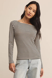 Z Supply Black Pristine Striped Tee