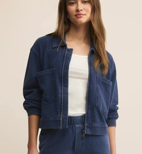 Z Supply Indigo Heritage Knit Jacket