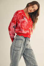 Load image into Gallery viewer, Rose Pink Floral Cardigan