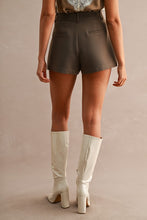 Load image into Gallery viewer, Dk Mocha Button Detail Skort