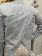 Load image into Gallery viewer, Blue/White Striped Collar Button Down Shirt