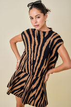 Load image into Gallery viewer, Brown/Black Tiger Print Sweater Top