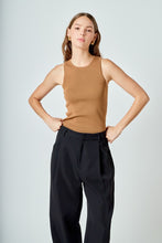 Load image into Gallery viewer, Brown Knitdown Tank Top