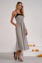 Load image into Gallery viewer, Black/White Gingham Maxi Dress