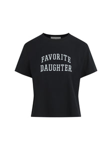 Favorite Daughter Cropped Tee Black/White