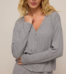 Z Supply Heather Grey Mara Rib Cardigan