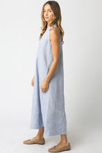 Load image into Gallery viewer, Denim Striped Slvls Linen Dress