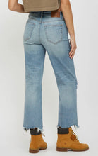 Load image into Gallery viewer, Hidden Med. Light 28” Ella HR Wide Straight Jean