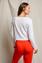 Load image into Gallery viewer, Perfect White Tee White Crispy Cotton LS Cuffed Top