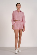 Load image into Gallery viewer, Red Striped Cropped Button Down w/ Shorts Set