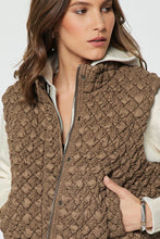 Load image into Gallery viewer, Mocha Cropped Quilting Vest
