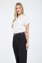 Load image into Gallery viewer, White Pinstripe Collared Shirt