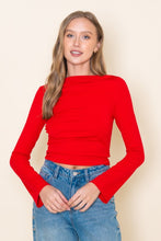 Load image into Gallery viewer, Red Slim Bell Slv Top