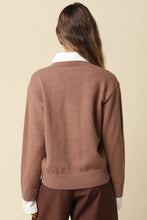 Load image into Gallery viewer, Mocha/Off White Contrast Sweater