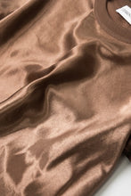 Load image into Gallery viewer, Brown Satin Dolman SS Top