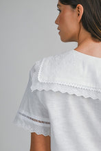 Load image into Gallery viewer, Off White Embroidery SS Top + Shorts Set