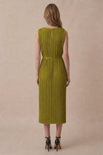 Load image into Gallery viewer, Olive Plisse Midi Dress