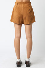 Load image into Gallery viewer, Camel Suede Shorts w/ Belt Loops