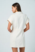 Load image into Gallery viewer, Ivory SS Knit Drawstring Dress