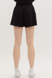 Black Jersey Knit Bubble Hem Set