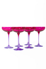 Load image into Gallery viewer, Estelle Colorblock Champagne Coupe Set of 6
