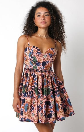 Deep Blush Multi Print Dress