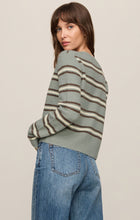 Load image into Gallery viewer, Z Supply Aqua Cloud Medina Stripe Cardigan
