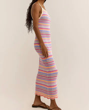 Load image into Gallery viewer, Z Supply Raspberry Sorbet Santa Cruz Stripe Midi Dress