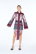 Load image into Gallery viewer, Maroon/Green Multi Print Engineer Belted Dress