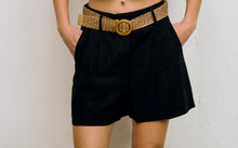 Load image into Gallery viewer, Bermuda Belted Shorts Black