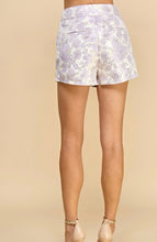 Load image into Gallery viewer, Lavender Metallic Floral Shorts