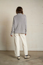 Load image into Gallery viewer, Perfect White Tee Heather Grey Cashmere Mock Neck Sweater