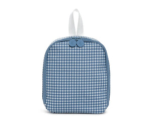 TRVL Bring It Lunch Bag- Rodeo Check Indigo