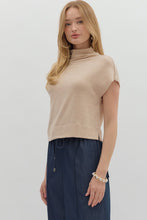 Load image into Gallery viewer, Knit Mock Neck SS Top