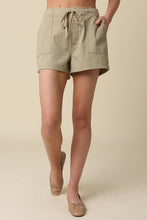 Load image into Gallery viewer, Khaki Cargo Drawstring Shorts