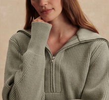 Load image into Gallery viewer, Varley Maura Half Zip Rib Knit-Agate Grey