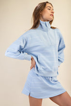 Load image into Gallery viewer, Frost/Cream Striped Pullover w/ Shorts Set