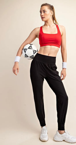 Black Butter Fabric Yoga Joggers
