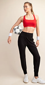 Black Butter Fabric Yoga Joggers