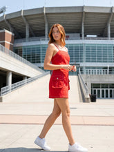 Load image into Gallery viewer, Red Utility Pocket Dress