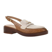 Load image into Gallery viewer, Bone/Camel Vintage Sling Back Loafer