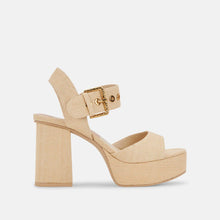 Load image into Gallery viewer, Natural Raffia Bobby Heel