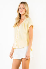 Load image into Gallery viewer, Yellow SS Gauze Top w/ Buttons (THML)