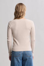 Load image into Gallery viewer, Barefoot Dreams Stone CCUL Ribbed Scallop Scoop Neck Top