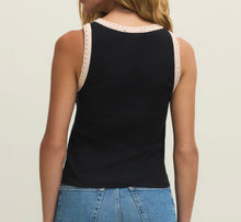 Load image into Gallery viewer, Z Supply Black Clarke Rib Tank Top