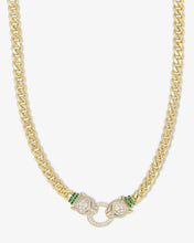 Load image into Gallery viewer, Melinda Maria Gold Jaguar Cuban Chain Necklace 6.8mm
