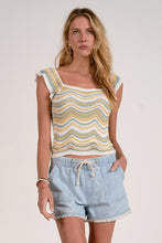 Load image into Gallery viewer, White Multi Crochet Ruffle Slv Top