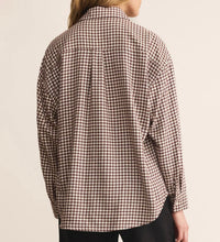 Load image into Gallery viewer, Z Supply Chocolate Cherry River Plaid Button Up