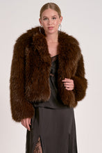 Load image into Gallery viewer, Chocolate Cropped Fur Jacket