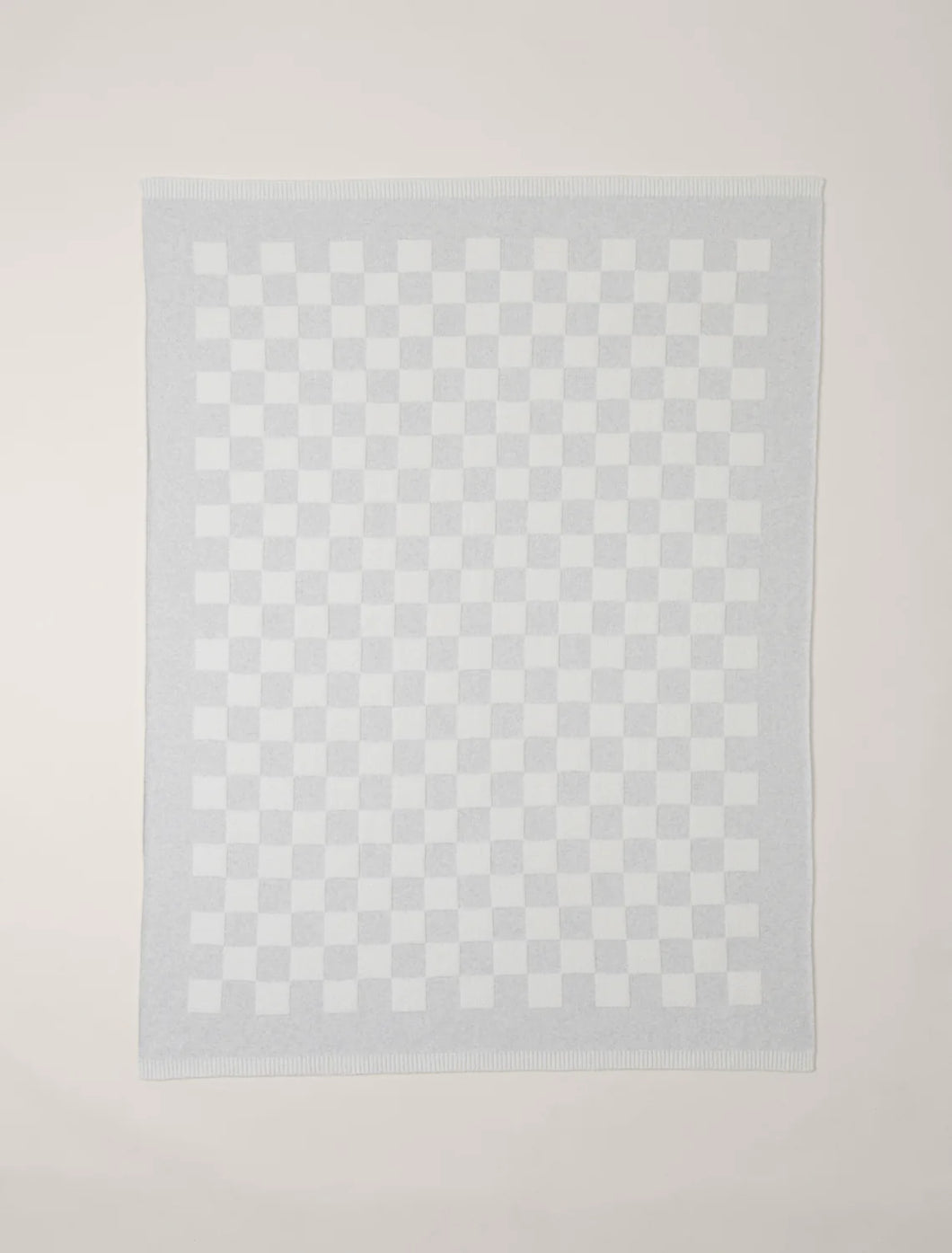 Barefoot Dreams CC Cotton Checkered Throw-Gray/Cream